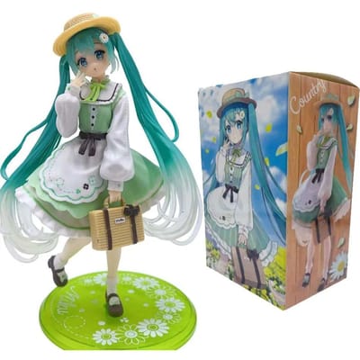 20CM Figurine Originale Mode Hatsune Miku Pays Anime Jouets Figurine d'Action PVC Modèle Périphérique Set Poupée Cadeaux d'Anniversaire