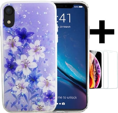 Hoesje Geschikt voor Apple iPhone XR silicone/TPU back cover print /iphone XR achterkant/ iphone XR hoesje + gratis screenprotector (5)