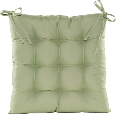 Anna's collection Stoelkussen gewatteerd - mint groen - 38 x 38 cm - binnen/buiten