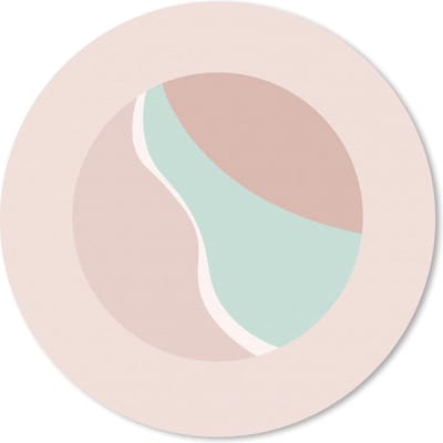 Muismat rond 20x20 cm - Mousepad Zomer - Zee - Strand - Ronde muismatten