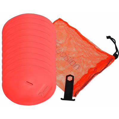 Precision Veldmarkering Rond 21 Cm Rubber Rood 10 Stuks