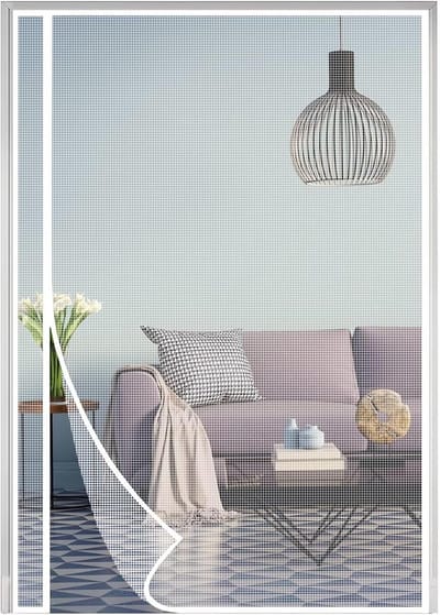 Magneet Hordeur 50x150 cm Wit - Insectenhor voor Deur Zonder Boren