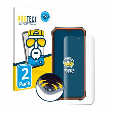 BROTECT - Screenprotector voor Blackview BV9200 - Folie Beschermfolie transparant volledig dekking - 2 Stuks