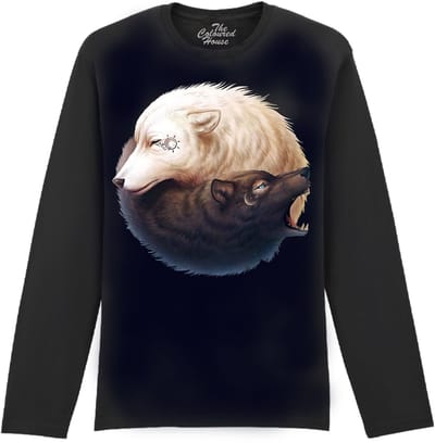 Wolven Yin And Yang Wolves The Coloured House Longsleeve T-shirt XXL