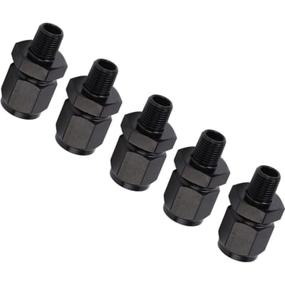 5 Pièces Raccord Adaptateur Alliage d'Aluminium 6AN Filetage Femelle vers 18 NPT Filetage Mâle Adaptateur Pivotant