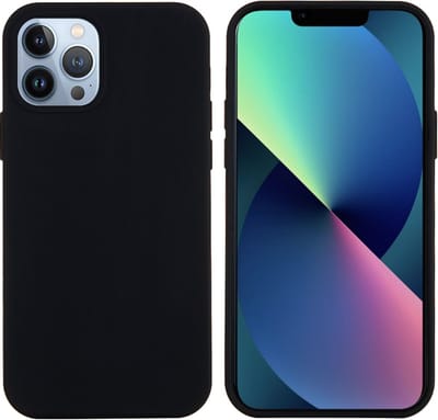 Back cover 2mm Geschikt voor Apple iPhone 14 Pro Max / Siliconen Hoesje case van hoge kwaliteit Zwart