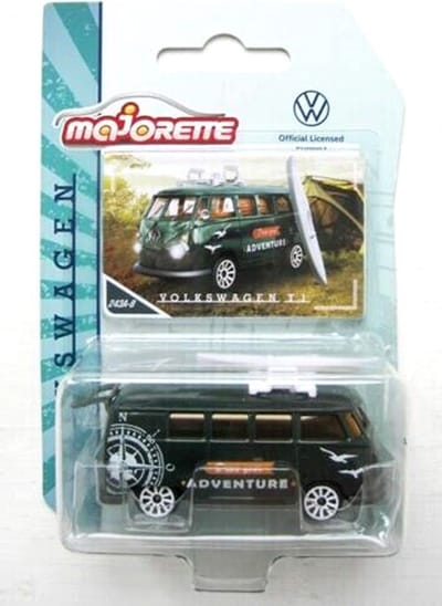VOLKSWAGEN T1 ADVENTURE VW DARK GREEN 1:64 MAJORETTE VINTAGE