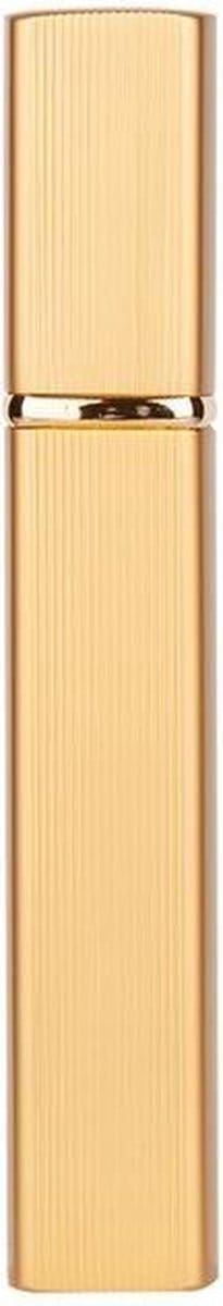 Luxe Ribbel Parfumflesje - Parfumflesje voor in vliegtuig - Hervulbaar - Navulbare Parfum Verstuiver - 12ML - Goud