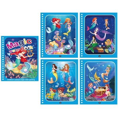 Kinderen Magic Water Schilderen Boek Creatieve DIY Kleuterschool Kids Graffiti Kleur Water Tekening Boek Vroege Onderwijs Speelgoed voor Kinderen XYZ mermaid
