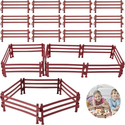 40 Stuks Miniatuur Paardenhek Speelset - Plastic Tuinhek Decoratie voor Micro Landschappen en DIY Projecten