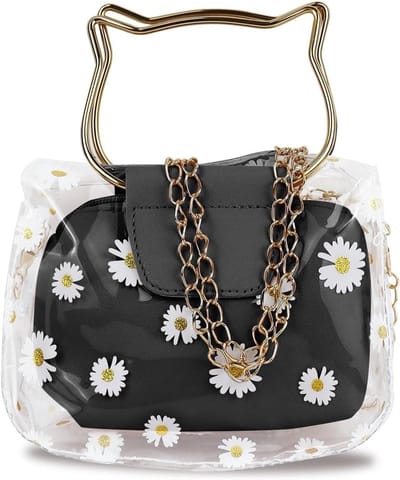 Vrouwelijke 5 x 7 Inch Kleine Handtas met Verwijderbare Binnenzak en Schouderband, Transparante Schoudertas, Crossbody Tas, Ideaal voor Dagelijks Gebruik en Uitgaan