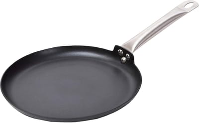 Pannenkoekenpan - Crêpe Pan - Perfect Bakken - Gelijkmatige Warmte - 26 cm - Zwart