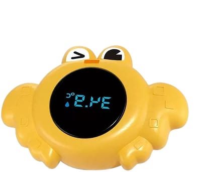 Badthermometer Kinderen - Drijvende Watersensor - Veilig Baden - Automatische Uitschakelfunctie - 114 x 97 cm - Krab Geel