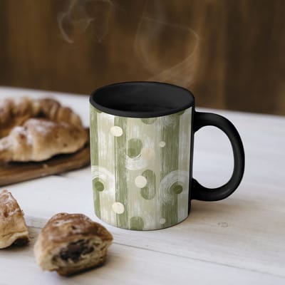 Magische Mok - Foto op Warmte Mokken - Koffiemok - Artistiek - Modern - Groen - Magic Mok - Beker - 350 ML - Theemok
