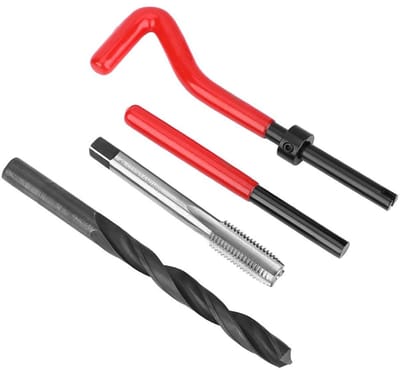Dailygoods - 17-st Roestvrij Stalen Draadreparatieset-M10x1.5 Twisted Drill Tap Sleutel en Schroefdraad Inzetgereedschap Hoogsterkte, Slijtvast, Reparaties in Aluminiumlegering en Meer