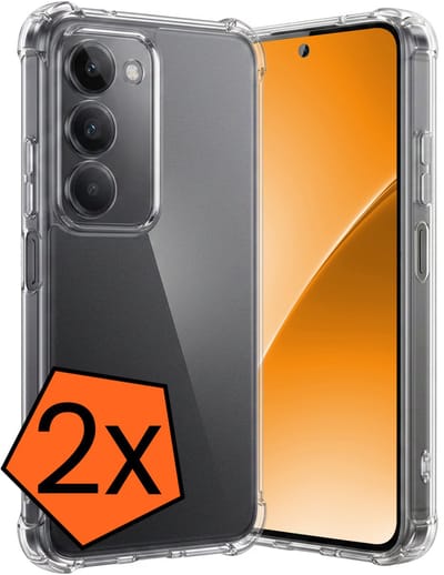 Hoes - 2 Stuks - Geschikt voor Xiaomi 15 - Sterk & Shockproof - Siliconen Case - Back Cover - Telefoon Hoesje Shock Proof - Transparant