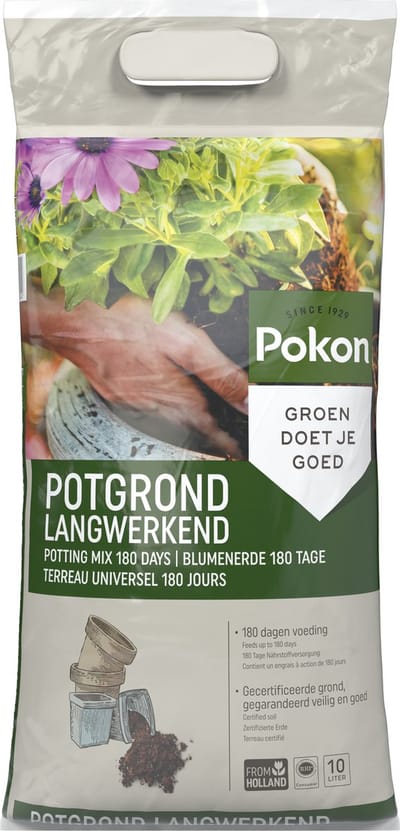 Pokon Potgrond Langwerkend - 10l - Universele potgrond - 180 dagen voeding