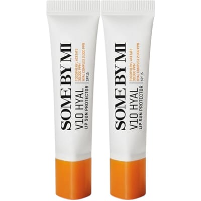 SOME BY MI V10 Hyal Lip Sun Protector SPF15 (Duidelijk) 7ml x 2 stuks – Transparante Lippen Zonnebrandcrème met Vitaminecomplex & Hyaluronzuur