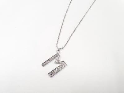 Ketting Met Letter Diamand - M