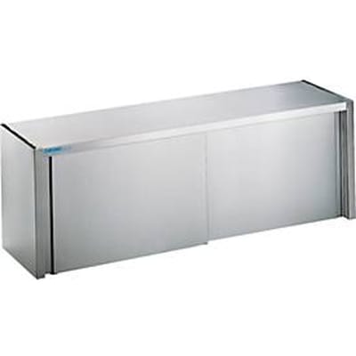Hangkast, rvs, met schuifdeuren, B 1600 mm