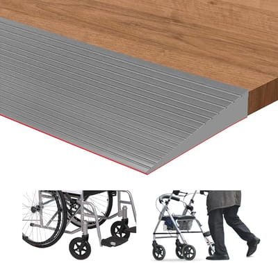 Drempelramp met een draagvermogen tot 800 kg, rubberen constructie, zelfklevend, 1,5 cm hoog en 7 cm breed