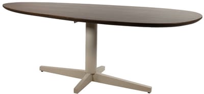 Eettafel Taurus organisch Beige poot Mangohout 190x90 cm - walnoot
