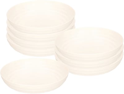 Plasticforte Soepkommen - 8x - D22 x H5.5 cm - wit - kunststof - onbreekbaar - servies