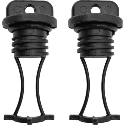 2 STUKS Kajak Aftappluggen Draad Romp Afvoerpak Scupper Plug voor Kajaks Kano's Boten zwart
