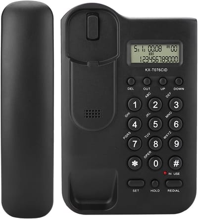 Wired Desktop Wall Phone - Landline Telefoon - Communicatie & Milieu (Zwart)