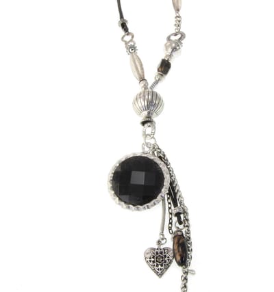 Behave - Ketting met hanger en glaskralen - Vintage detailstijl