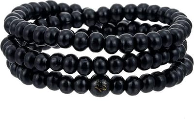Fako Bijoux® - Buddha Armband - Sandelhout - Classic - 6mm - Zwart