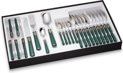 24-delige bestekcassette voor 6 personen, Groen (mat), EME Napoleon