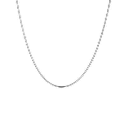 YO&NO - Ketting - Zilver - Slang rond -  1,2 mm -  41 + 4 cm - Gerhodineerd - Zilver 925