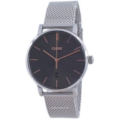Montre Cluse Aravis à cadran gris en acier inoxydable à quartz CW0101501003 pour homme gris