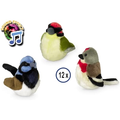 Pluche voor honden Nobby Pet Vögel mit Stimme (x12)