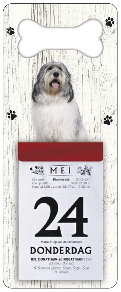 Scheurkalender 2027 Hond: Bobtail Terrier