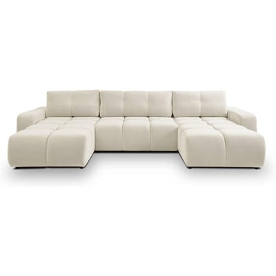 U-bank SOLA met slaapfunctie symmetric chenille bouclé | NADUVI Collection