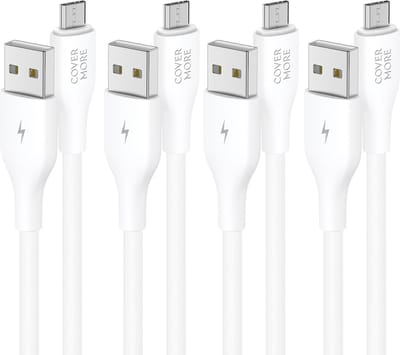 Micro usb kabel - Usb naar Micro - Oplaadkabel - 4 stuks - 1 meter - Wit