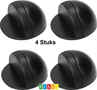 *** 4 delige RVS Vloerdeurstopper zonder boren - Zelfklevende Geluiddemper voor Binnendeur - van Heble® ***
