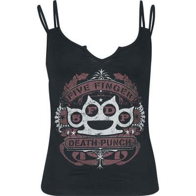 Five Finger Death Punch Top - 5FDP - L tot XXL - voor Vrouwen - zwart