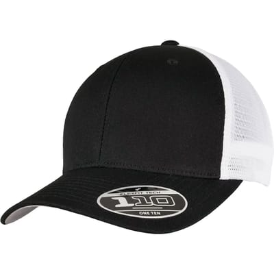 Flexfit - FLEXFIT 110 MESH CAP 2-TONE black/white one size Flexfit pet - Zwart/Wit