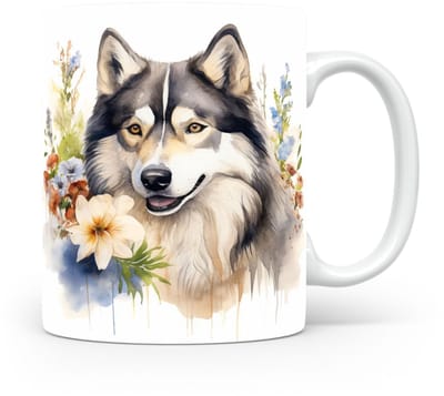 Mok Malamute Beker voor koffie of tas voor thee, cadeau voor dierenliefhebbers, moeder, vader, collega, vriend, vriendin, kantoor, opa, oma, hond, kerst, sinterklaas, verjaardag