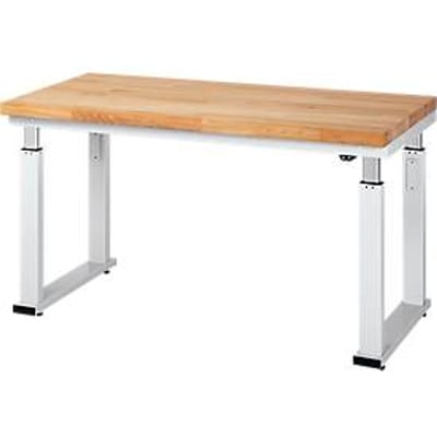 Werktafel serie adlatus 600, 1500 x 700 x 740-1140 mm, beuken massief blad