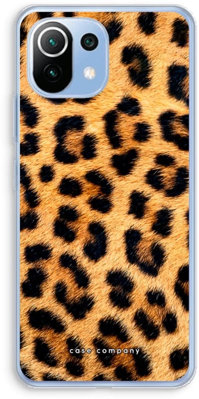 Case Company® - Hoesje geschikt voor Xiaomi Mi 11 Lite hoesje - Luipaard - Soft Cover Telefoonhoesje - Bescherming aan alle Kanten en Schermrand