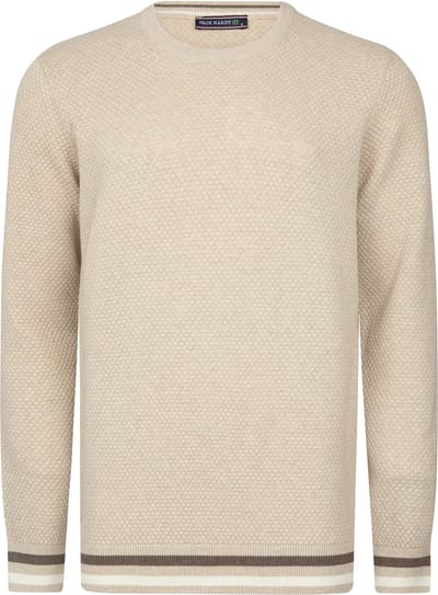 Felix Hardy Katoenen Trui - Sweater - Ronde Hals Heren Beige - 2Xl