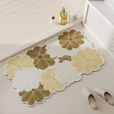 Eenvoudige Wind Huishoudelijke Diatomeeënaarde Mat Kan Worden Gesneden en is Gemakkelijk te Onderhouden Voetmat Absorberend Antislip Sneldrogend Slijtvast Vuilafstotende Mat 40 * 60cm