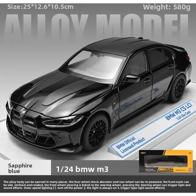 Officieel Gelicentieerd 1/24 Bmw M3 Cs Lci Legering Auto Model Met Geluid Licht Collectie Miniatuur Auto Vriend Vriendin Cadeau Hobby's