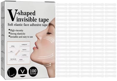 100 Stuks Face Lift Tapes – Onzichtbare Gezichtstape voor V-Lijn, Ogen en Kin Lifting – Rimpel Verwijdering en V-vormige Gezichtsverzorging Tool