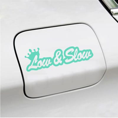 Bumpersticker - Low & Slow - 4,8 X 14,8 - Mint