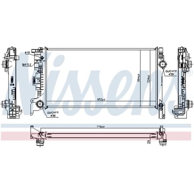 Radiator, motorkoeling NISSENS 606564